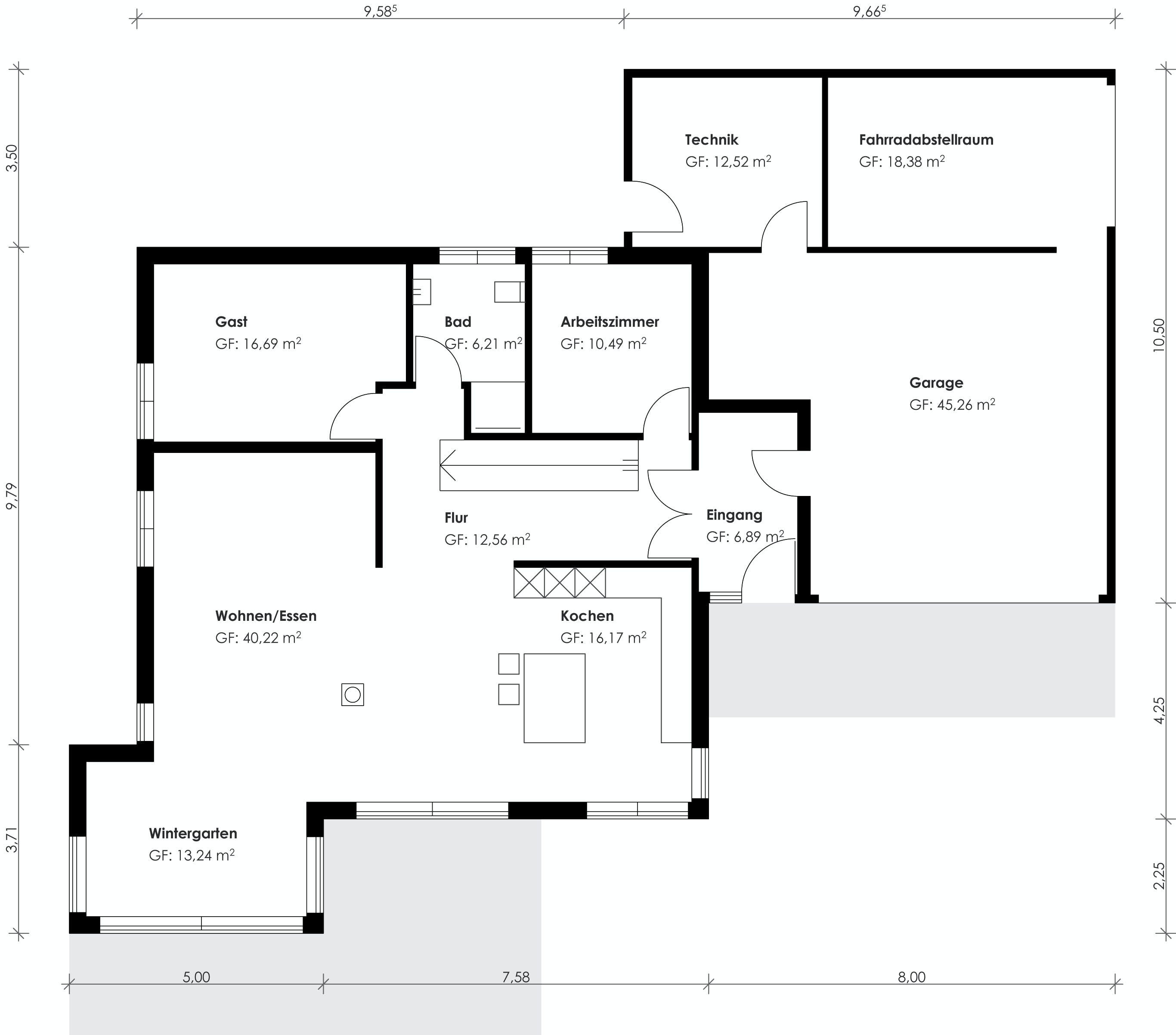 Fertighaus Homestory 175 von Lehner Haus Schlüsselfertig ab 548340€, Stadtvilla Grundriss 1