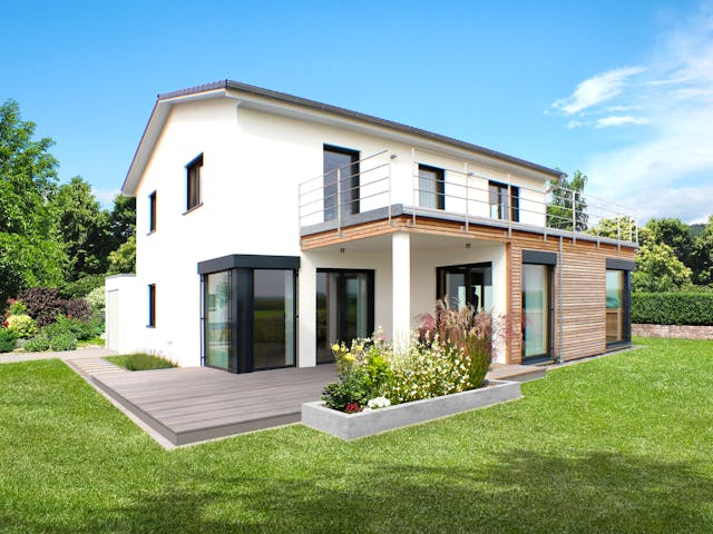 Fertighaus Homestory 190 von LEHNER HAUS Schlüsselfertig ab 399100€, Satteldach-Klassiker Außenansicht 1