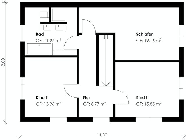 Fertighaus Homestory 190 von Lehner Haus Schlüsselfertig ab 399100€, Satteldach-Klassiker Grundriss 1