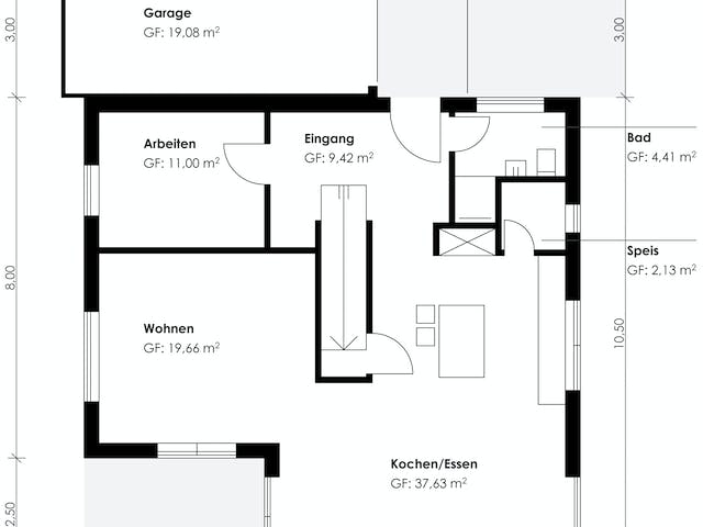 Fertighaus Homestory 190 von Lehner Haus Schlüsselfertig ab 399100€, Satteldach-Klassiker Grundriss 2