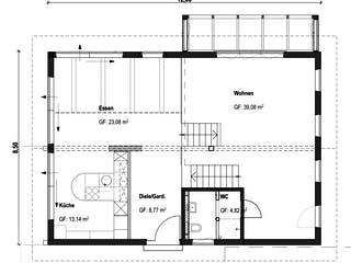 Fertighaus Homestory 193 von Lehner Haus Schlüsselfertig ab 432900€, Satteldach-Klassiker Grundriss 1