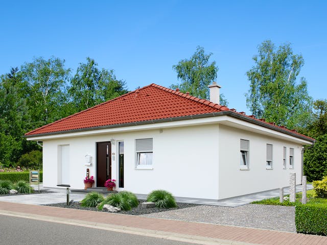 Fertighaus Homestory 221 von Lehner Haus Schlüsselfertig ab 240500€, Bungalow Außenansicht 2