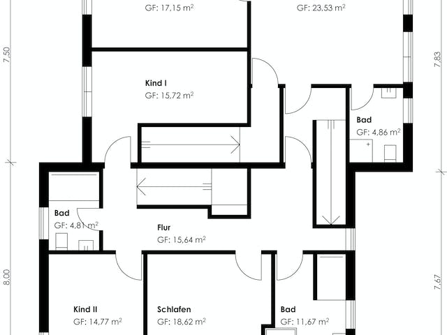 Fertighaus Homestory 256 von Lehner Haus Schlüsselfertig ab 747500€, Satteldach-Klassiker Grundriss 3