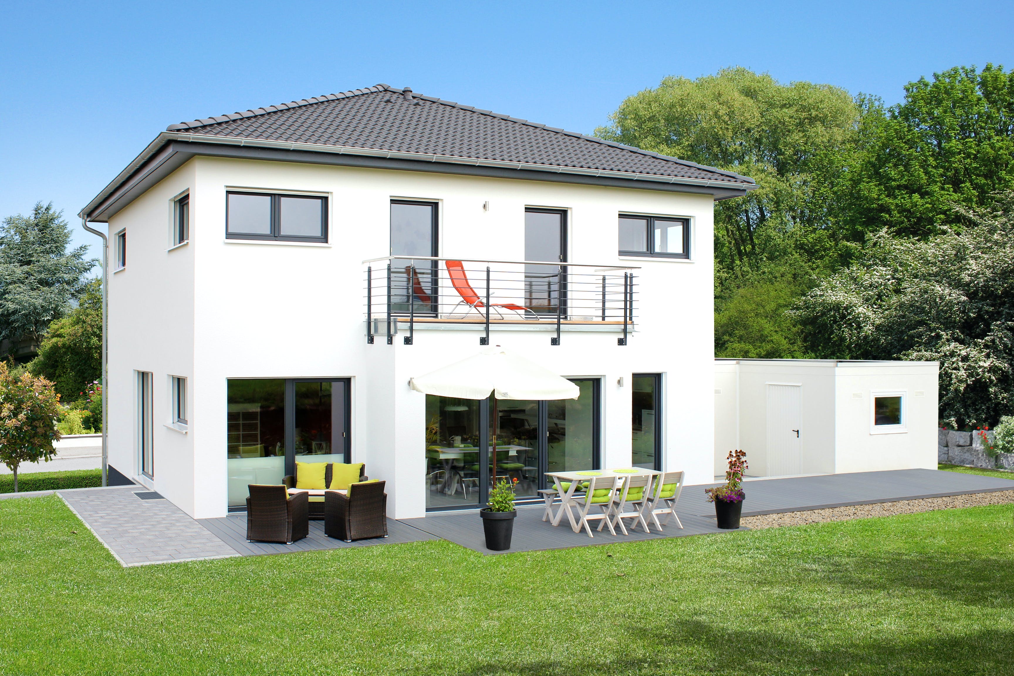 Fertighaus Homestory 280 von Lehner Haus Schlüsselfertig ab 390000€, Stadtvilla Außenansicht 2