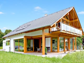 Fertighaus Homestory 308 von Lehner Haus Schlüsselfertig ab 538720€, Fachwerk Außenansicht 2