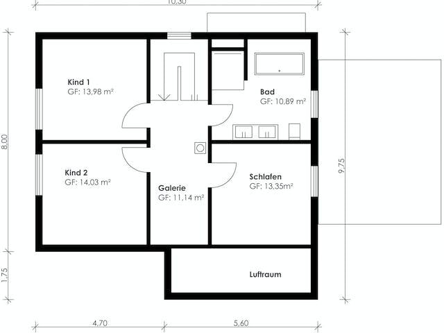 Fertighaus Homestory 348 von Lehner Haus Schlüsselfertig ab 440115€, Satteldach-Klassiker Grundriss 1