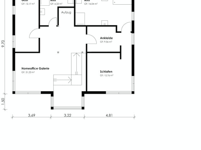 Fertighaus Homestory 359 von Lehner Haus Schlüsselfertig ab 456950€, Satteldach-Klassiker Grundriss 1