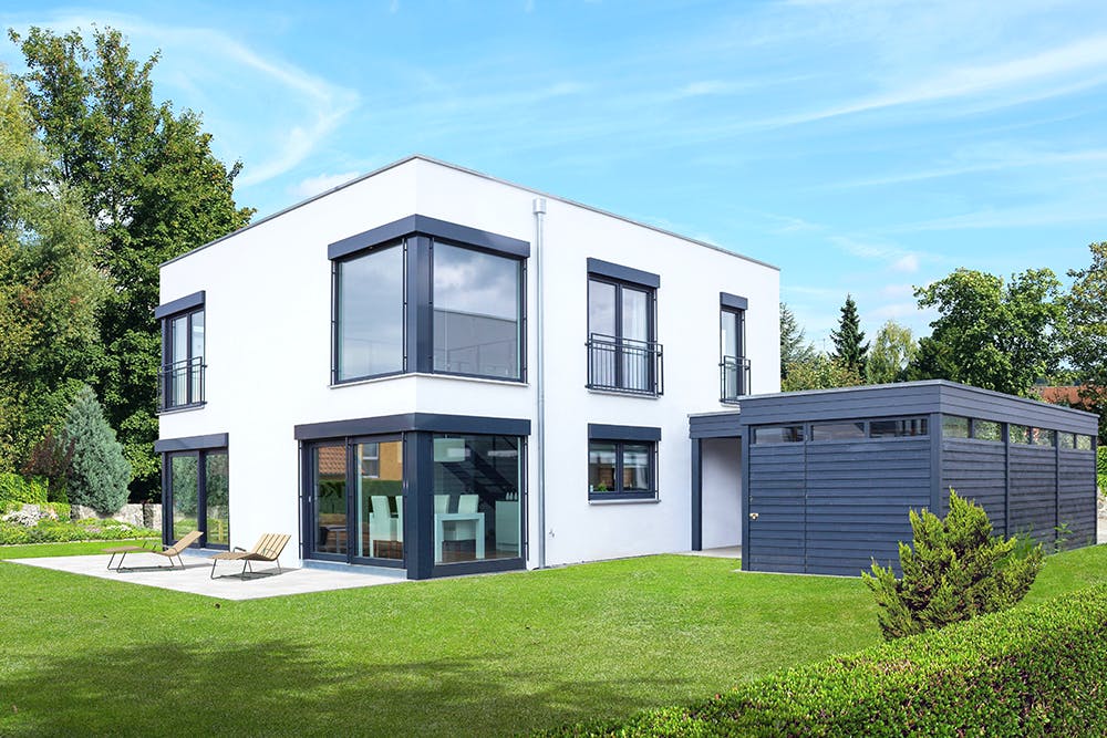 Fertighaus Homestory 314 von Lehner Haus, Cubushaus Außenansicht 1