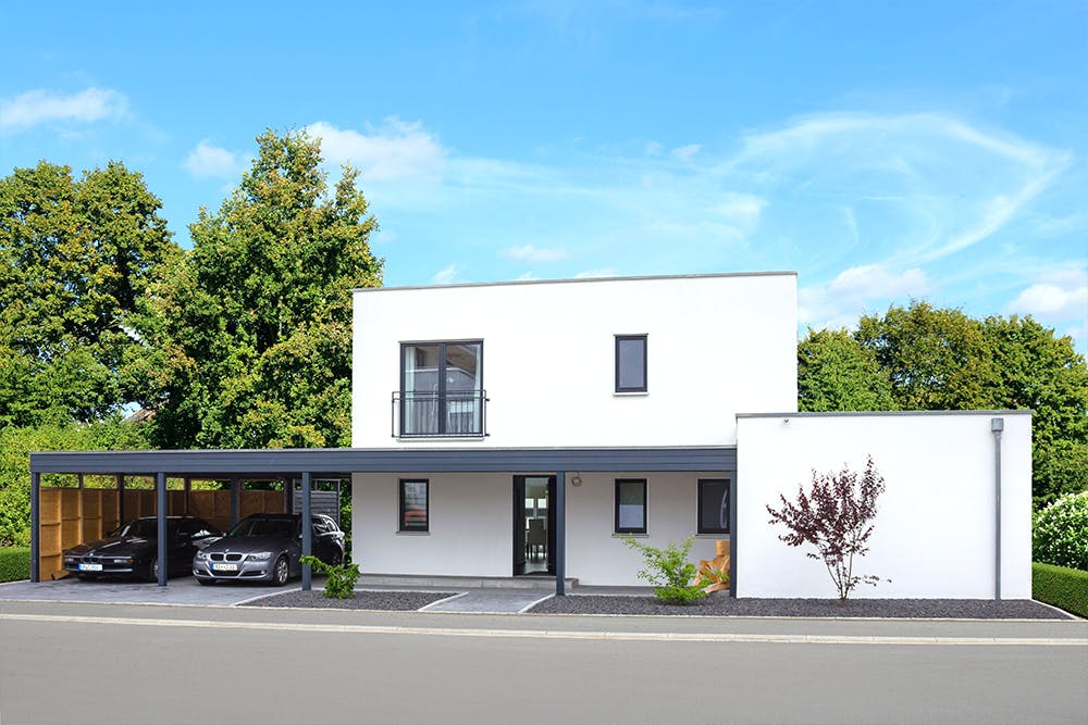 Fertighaus Homestory 314 von Lehner Haus, Cubushaus Außenansicht 2