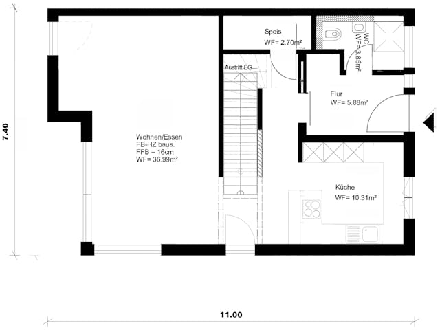 Fertighaus Homestory 343 von LEHNER HAUS, Satteldach-Klassiker Grundriss 1 Fertighaus Homestory 343 von LEHNER HAUS, Satteldach-Klassiker Grundriss 1