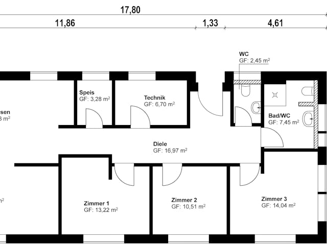 Fertighaus Homestory 381 von LEHNER HAUS, Bungalow Grundriss 1 Fertighaus Homestory 381 von LEHNER HAUS, Bungalow Grundriss 1