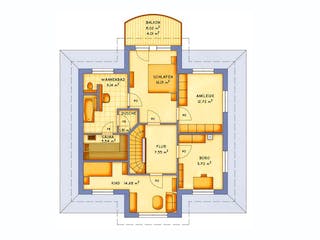 Massivhaus VarioToscana 185 von HSE Massivhaus Schlüsselfertig ab 404540€, Stadtvilla Grundriss 2