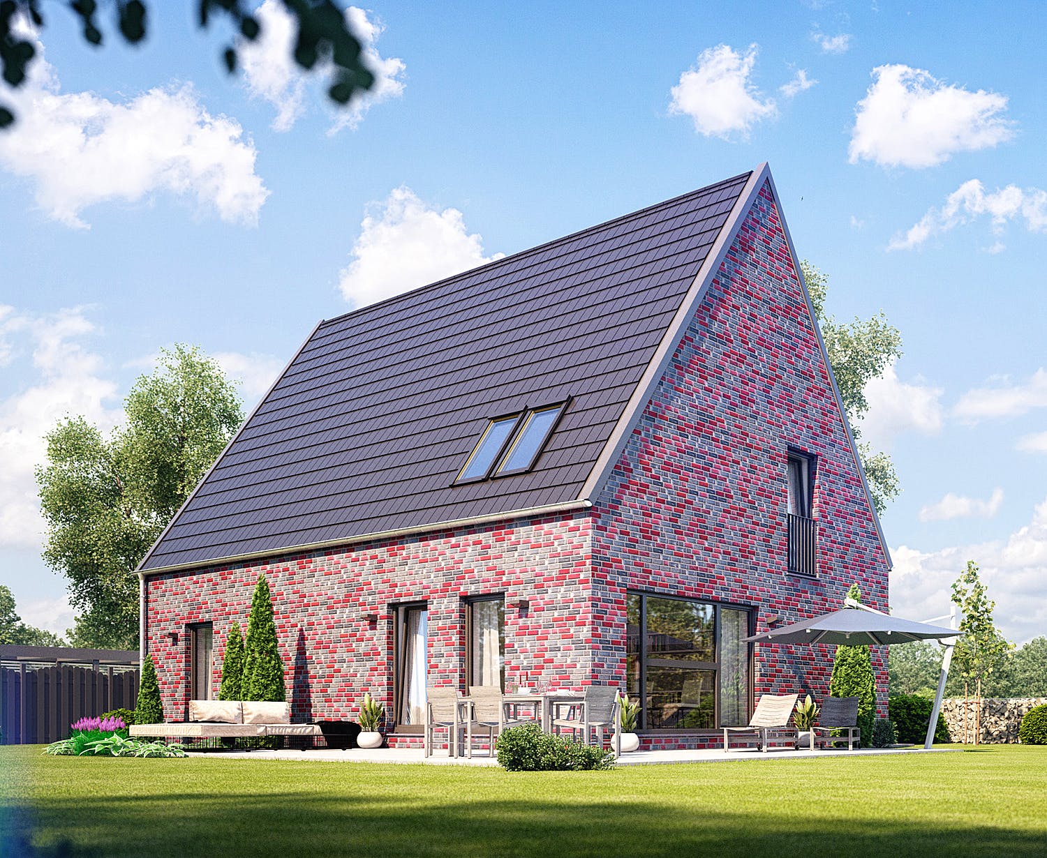 Massivhaus Alto 530 (out) von Heinz von Heiden, Satteldach-Klassiker Außenansicht 1