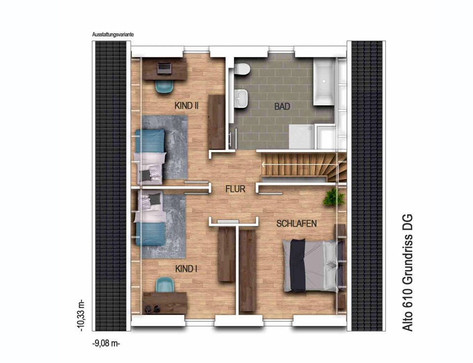 Massivhaus Alto 610 von Heinz von Heiden Schlüsselfertig ab 288845€, Satteldach-Klassiker Grundriss 2