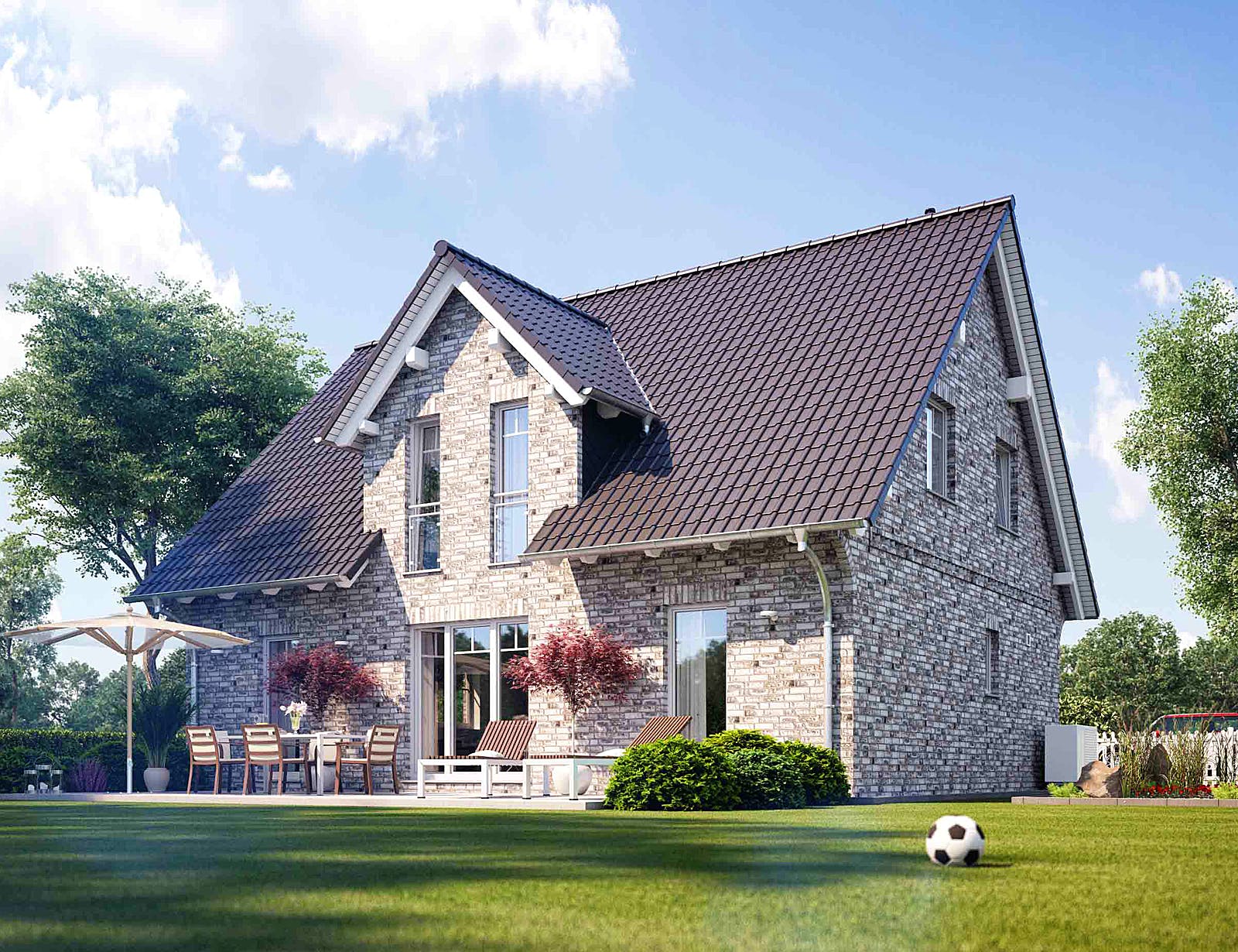 Massivhaus Alto 630 von Heinz von Heiden Schlüsselfertig ab 302651€, Satteldach-Klassiker Außenansicht 1