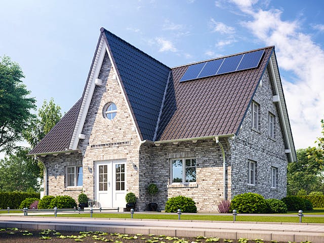 Massivhaus Alto 630 von Heinz von Heiden Zentrale Schlüsselfertig ab 320351€, Satteldach-Klassiker Außenansicht 1