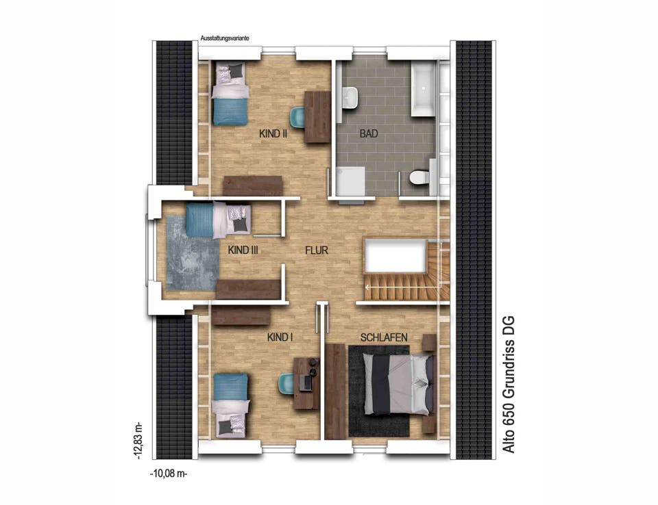 Massivhaus Alto 650 von Heinz von Heiden Schlüsselfertig ab 341545€, Satteldach-Klassiker Grundriss 2