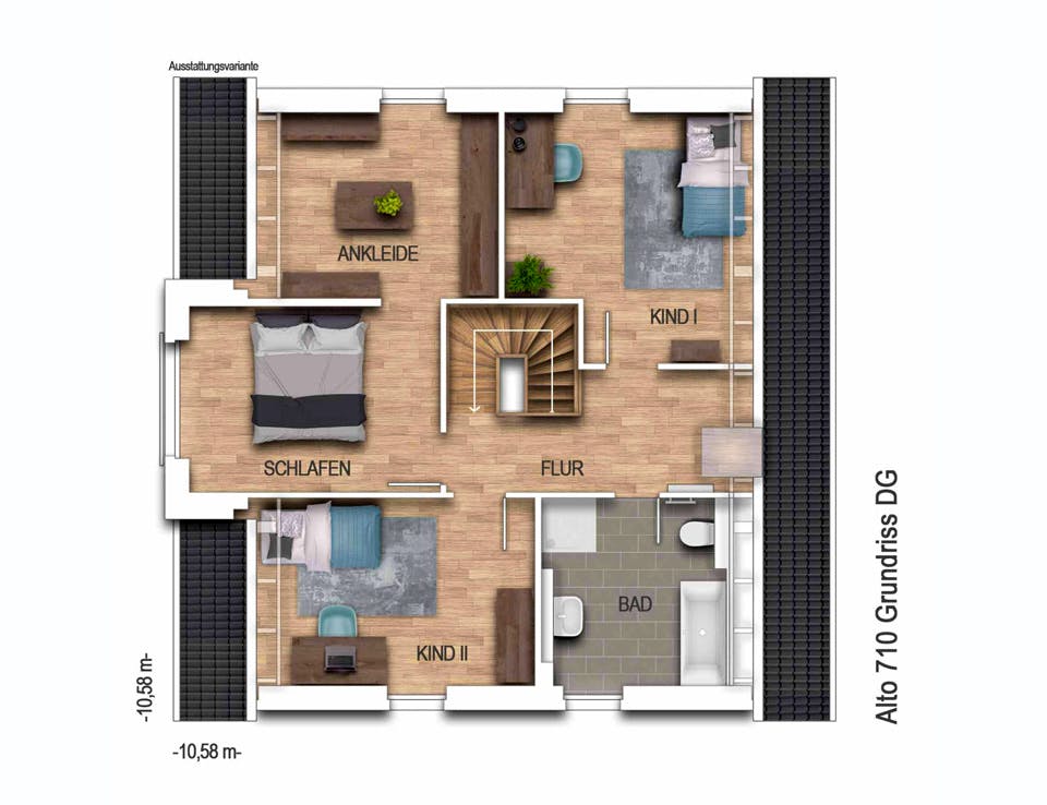 Massivhaus Alto 710 von Heinz von Heiden Schlüsselfertig ab 325728€, Satteldach-Klassiker Grundriss 2