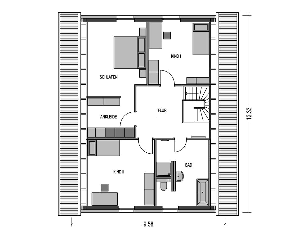 Massivhaus Alto 741 von Heinz von Heiden Schlüsselfertig ab 240056€, Satteldach-Klassiker Grundriss 2