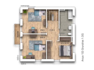 Massivhaus Arcus 153 von Heinz von Heiden Zentrale Schlüsselfertig ab 362195.5€, Stadtvilla Grundriss 2