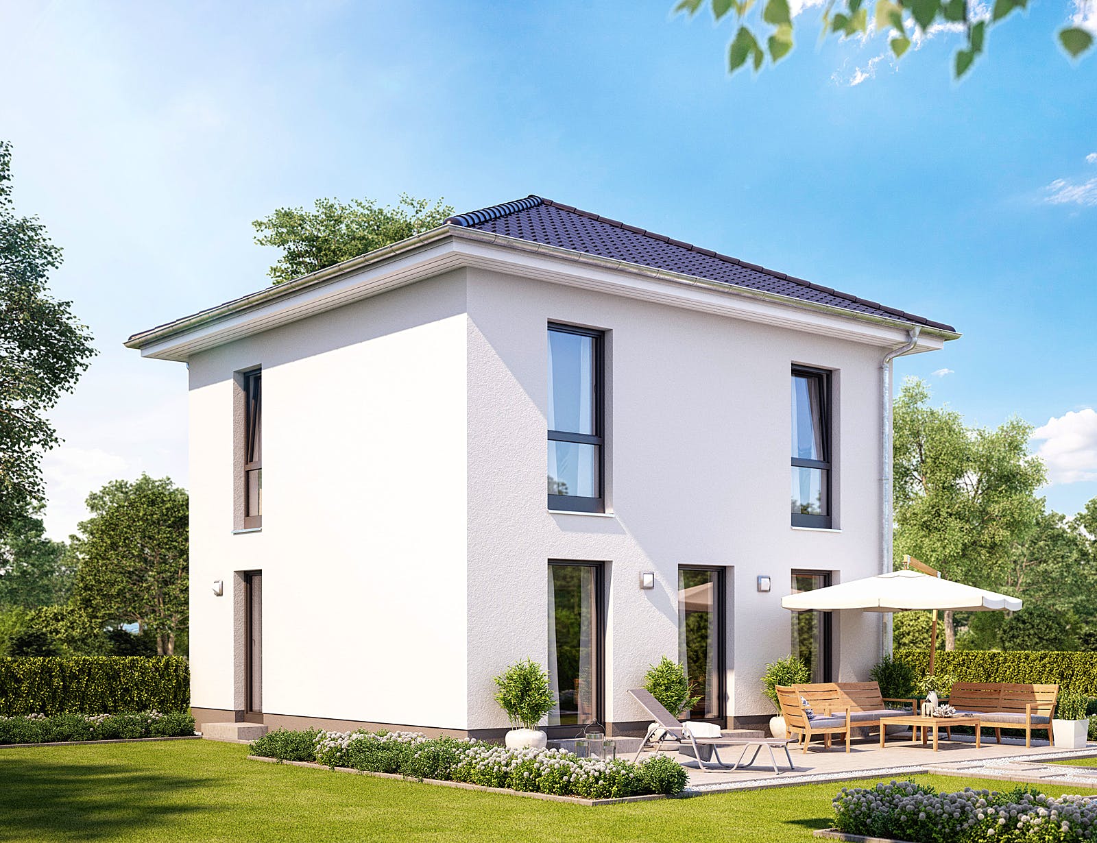 Massivhaus Arcus 090 von Heinz von Heiden Schlüsselfertig ab 258251€, Stadtvilla Außenansicht 1