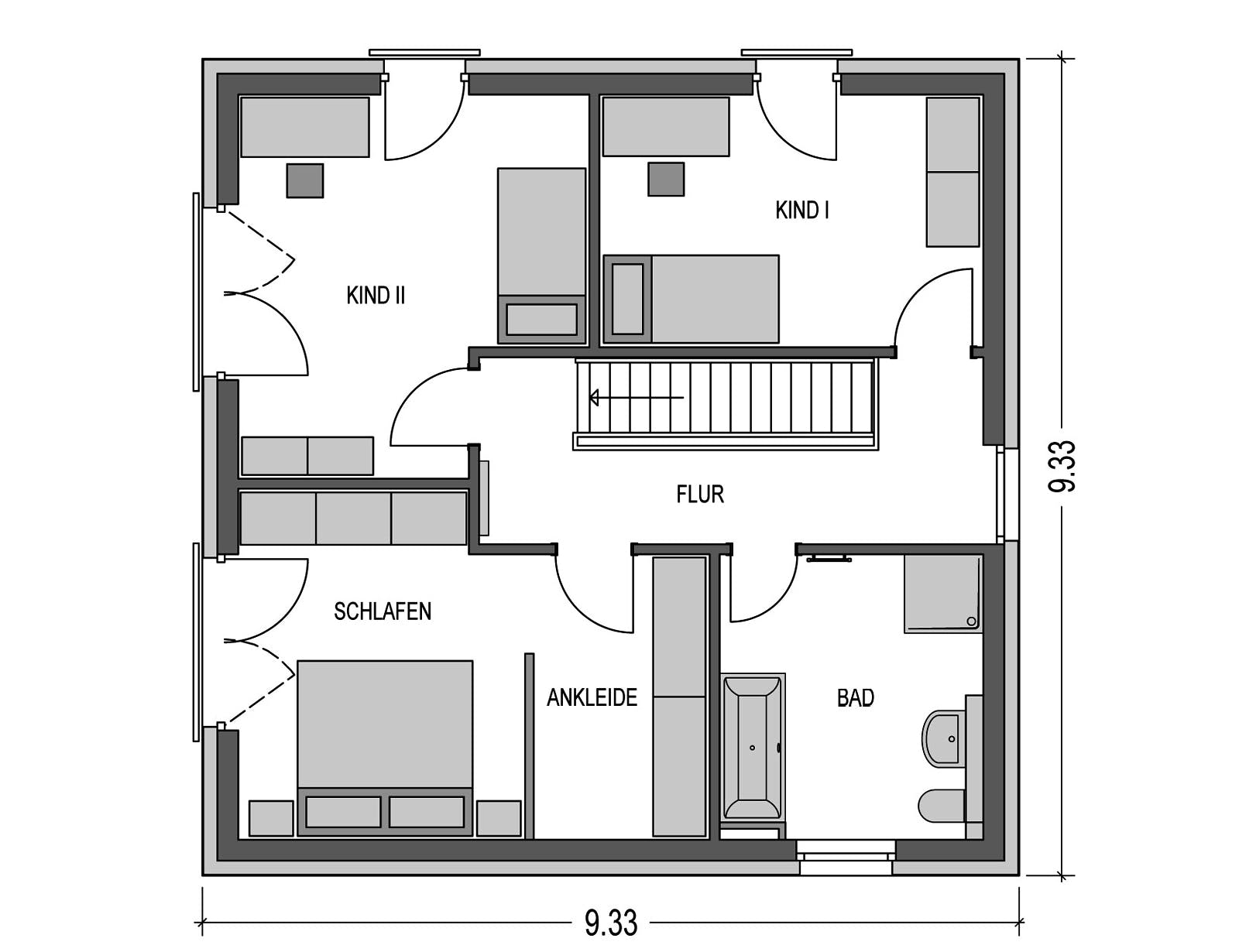 Massivhaus Arcus 130 von Heinz von Heiden Schlüsselfertig ab 308550€, Stadtvilla Grundriss 2