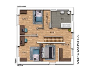 Massivhaus Arcus 150 von Heinz von Heiden Zentrale Schlüsselfertig ab 326623.5€, Stadtvilla Grundriss 2