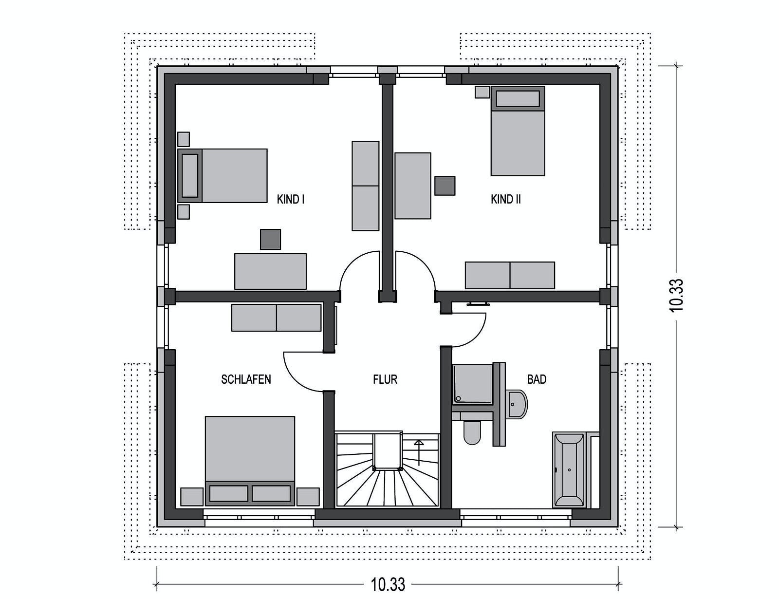Massivhaus Arcus 160 (out) von Heinz von Heiden, Stadtvilla Grundriss 2