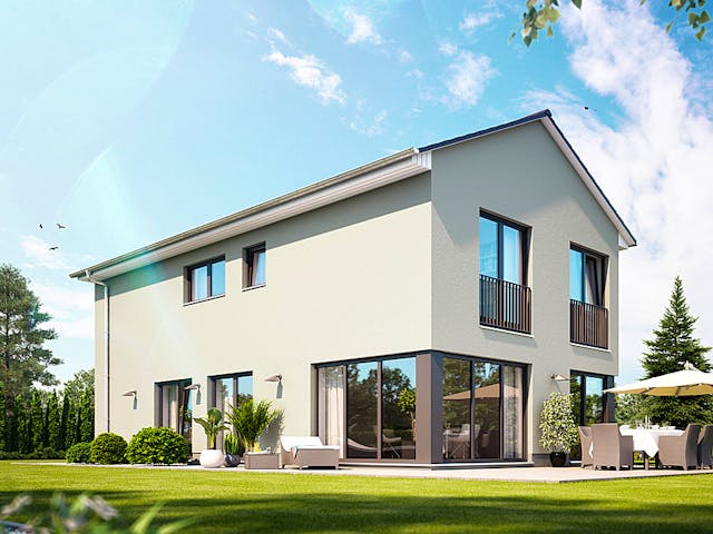 Massivhaus Calvus 260 von Heinz von Heiden Zentrale Schlüsselfertig ab 337753€, Satteldach-Klassiker Außenansicht 1 Massivhaus Calvus 260 von Heinz von Heiden Zentrale Schlüsselfertig ab 337753€, Satteldach-Klassiker Außenansicht 1