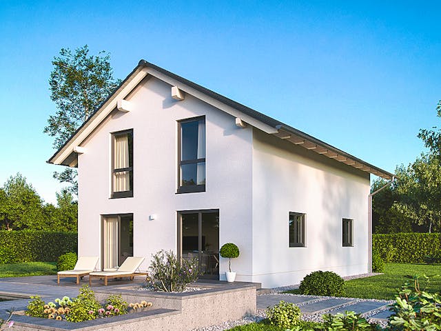 Massivhaus Calvus 340 von Heinz von Heiden Zentrale Schlüsselfertig ab 325853€, Satteldach-Klassiker Außenansicht 1 Massivhaus Calvus 340 von Heinz von Heiden Zentrale Schlüsselfertig ab 325853€, Satteldach-Klassiker Außenansicht 1