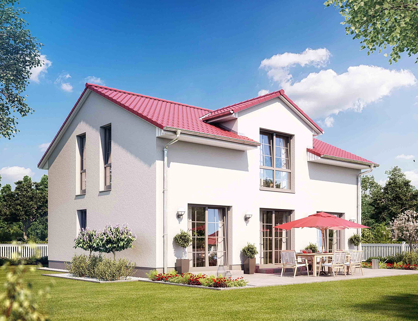 Massivhaus Calvus 620 von Heinz von Heiden Schlüsselfertig ab 321836€, Satteldach-Klassiker Außenansicht 1