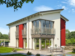 Massivhaus Cirro K10 von Heinz von Heiden Schlüsselfertig ab 391810€, Pultdachhaus Außenansicht 1