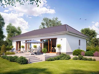 Massivhaus Cumulus 561 von Heinz von Heiden Schlüsselfertig ab 183463€, Bungalow Außenansicht 1