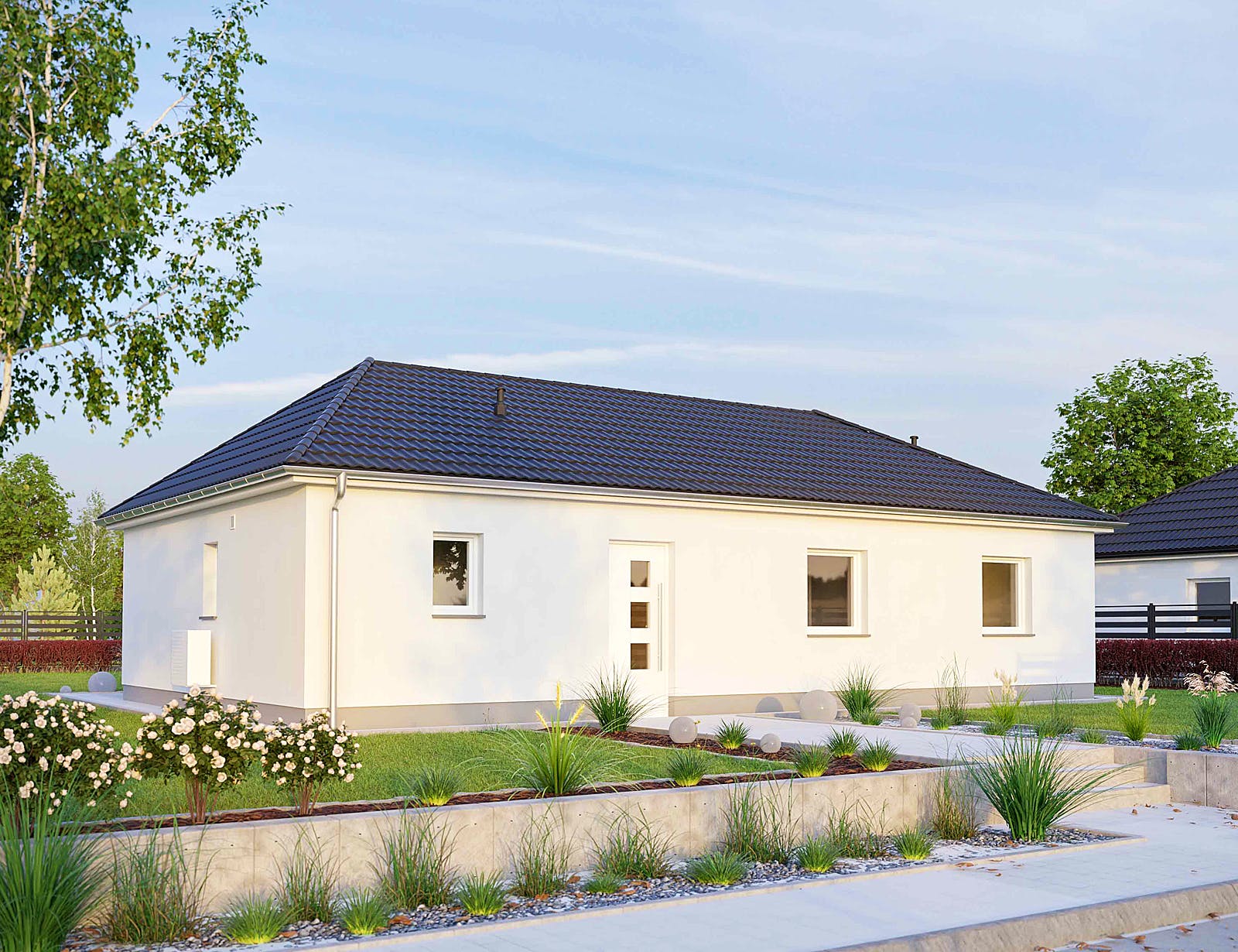 Massivhaus Cumulus 561 von Heinz von Heiden Schlüsselfertig ab 183463€, Bungalow Außenansicht 2