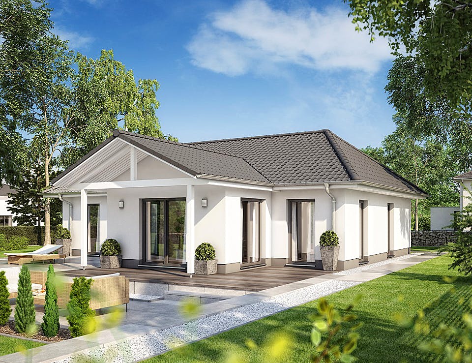 Massivhaus Cumulus 980 von Heinz von Heiden Schlüsselfertig ab 267738.875€, Bungalow Außenansicht 1