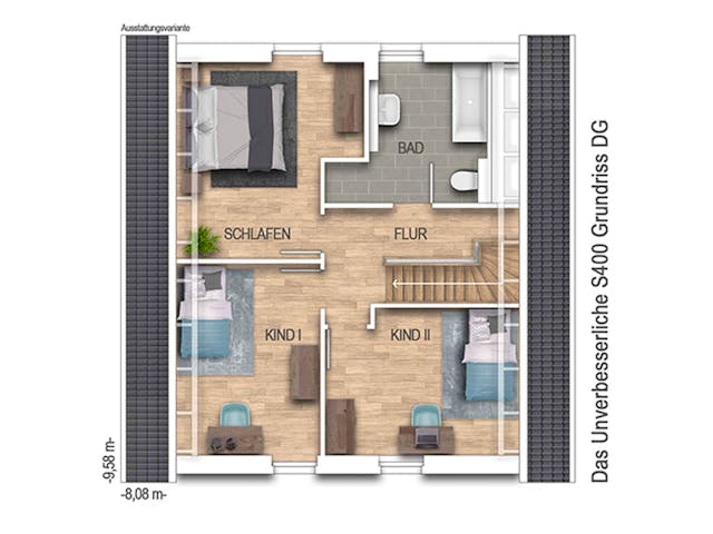 Massivhaus Das Unverbesserliche S400 von Heinz von Heiden Zentrale Schlüsselfertig ab 214442.2€, Grundriss 2
