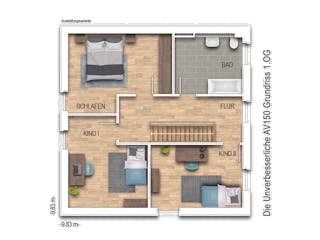 Massivhaus Die Unverbesserliche V150 von Heinz von Heiden Zentrale Schlüsselfertig ab 253616.6€, Stadtvilla Grundriss 2