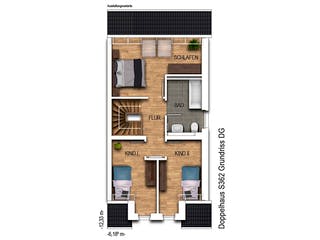 Massivhaus Doppelhaus S362 von Heinz von Heiden Zentrale Schlüsselfertig ab 271330.3€, Satteldach-Klassiker Grundriss 2