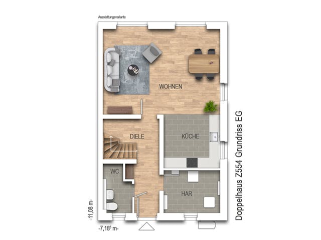 Massivhaus Doppelhaus Z554 von Heinz von Heiden Zentrale Schlüsselfertig ab 293164€, Stadtvilla Grundriss 1 Massivhaus Doppelhaus Z554 von Heinz von Heiden Zentrale Schlüsselfertig ab 293164€, Stadtvilla Grundriss 1