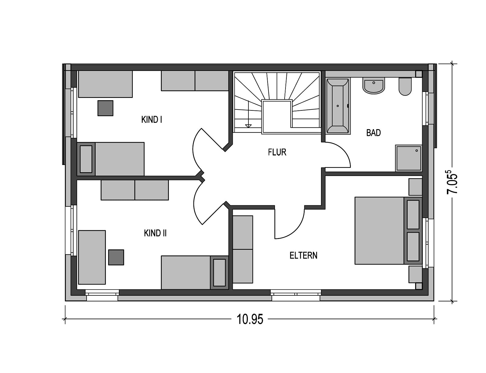 Massivhaus Doppelhaus Z 550 von Heinz von Heiden Schlüsselfertig ab 289226€, Stadtvilla Grundriss 2