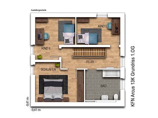 Massivhaus Arcus 13K von Heinz von Heiden Zentrale Schlüsselfertig ab 346747.5€, Stadtvilla Grundriss 2