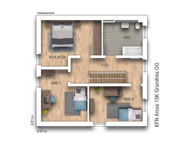 Massivhaus Arcus 15K von Heinz von Heiden Schlüsselfertig ab 357746.3€, Stadtvilla Grundriss 2