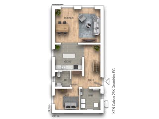 Massivhaus Calvus 26K von Heinz von Heiden Zentrale Schlüsselfertig ab 365308.7€, Satteldach-Klassiker Grundriss 1