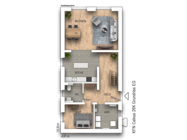 Massivhaus Calvus 26K von Heinz von Heiden Zentrale Schlüsselfertig ab 377781€, Satteldach-Klassiker Grundriss 1 Massivhaus Calvus 26K von Heinz von Heiden Zentrale Schlüsselfertig ab 377781€, Satteldach-Klassiker Grundriss 1