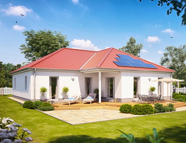 Massiver schlüsselfertiger Bungalow mit hohem Energiestandard & Walmdach von Heinz von Heiden