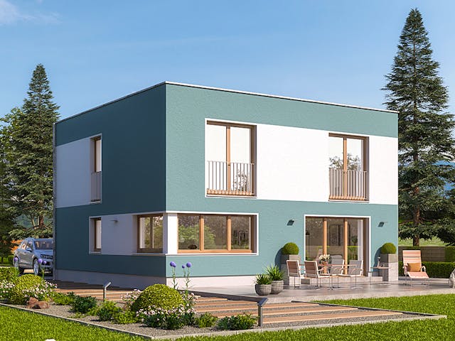 Massivhaus Stratus 150 von Heinz von Heiden Zentrale Schlüsselfertig ab 347405€, Cubushaus Außenansicht 1 Massivhaus Stratus 150 von Heinz von Heiden Zentrale Schlüsselfertig ab 347405€, Cubushaus Außenansicht 1