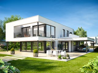 Massivhaus Stratus 970 von Heinz von Heiden Schlüsselfertig ab 821027€, Cubushaus Außenansicht 1