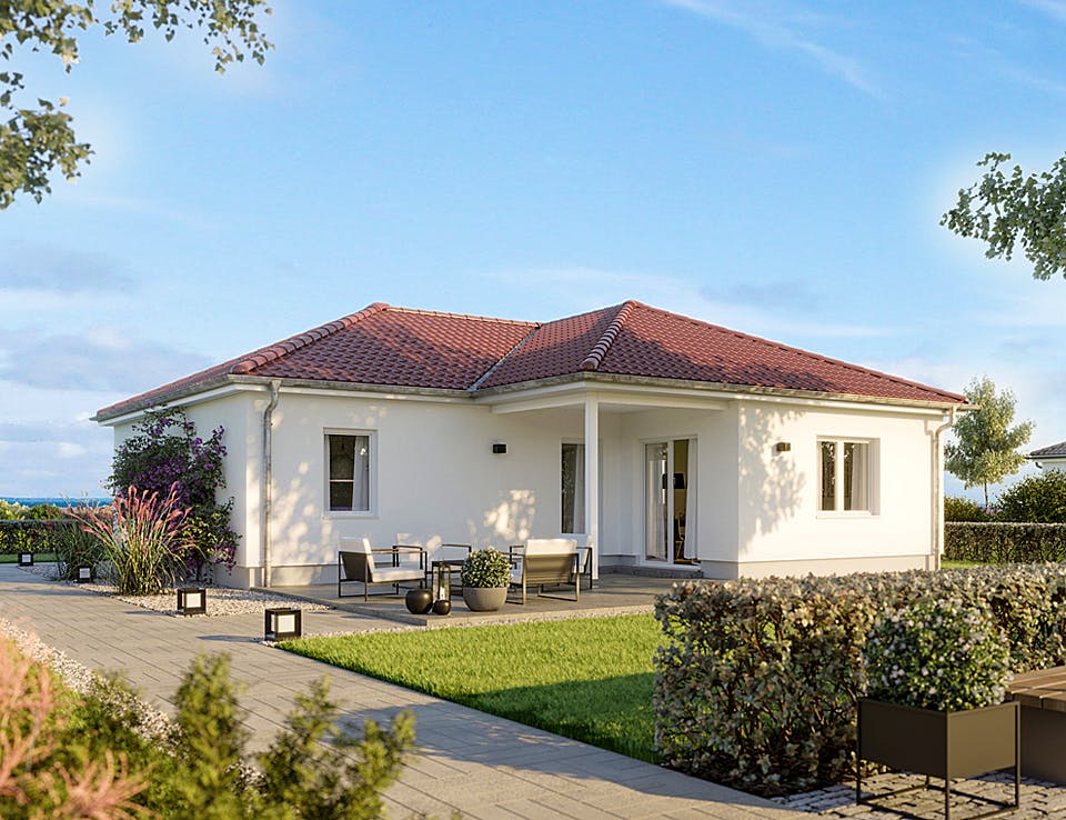 Massivhaus Der Unverbesserliche B540 von Heinz von Heiden Schlüsselfertig ab 199470.875€, Bungalow Außenansicht 1