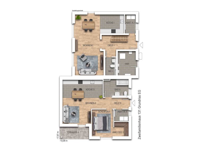 Massivhaus Zweifamilienhaus 131 von Heinz von Heiden Zentrale Schlüsselfertig ab 447753€, Stadtvilla Grundriss 1 Massivhaus Zweifamilienhaus 131 von Heinz von Heiden Zentrale Schlüsselfertig ab 447753€, Stadtvilla Grundriss 1
