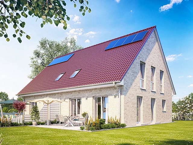 Massivhaus Zweifamilienhaus 881 von Heinz von Heiden Zentrale Schlüsselfertig ab 457463€, Satteldach-Klassiker Außenansicht 1